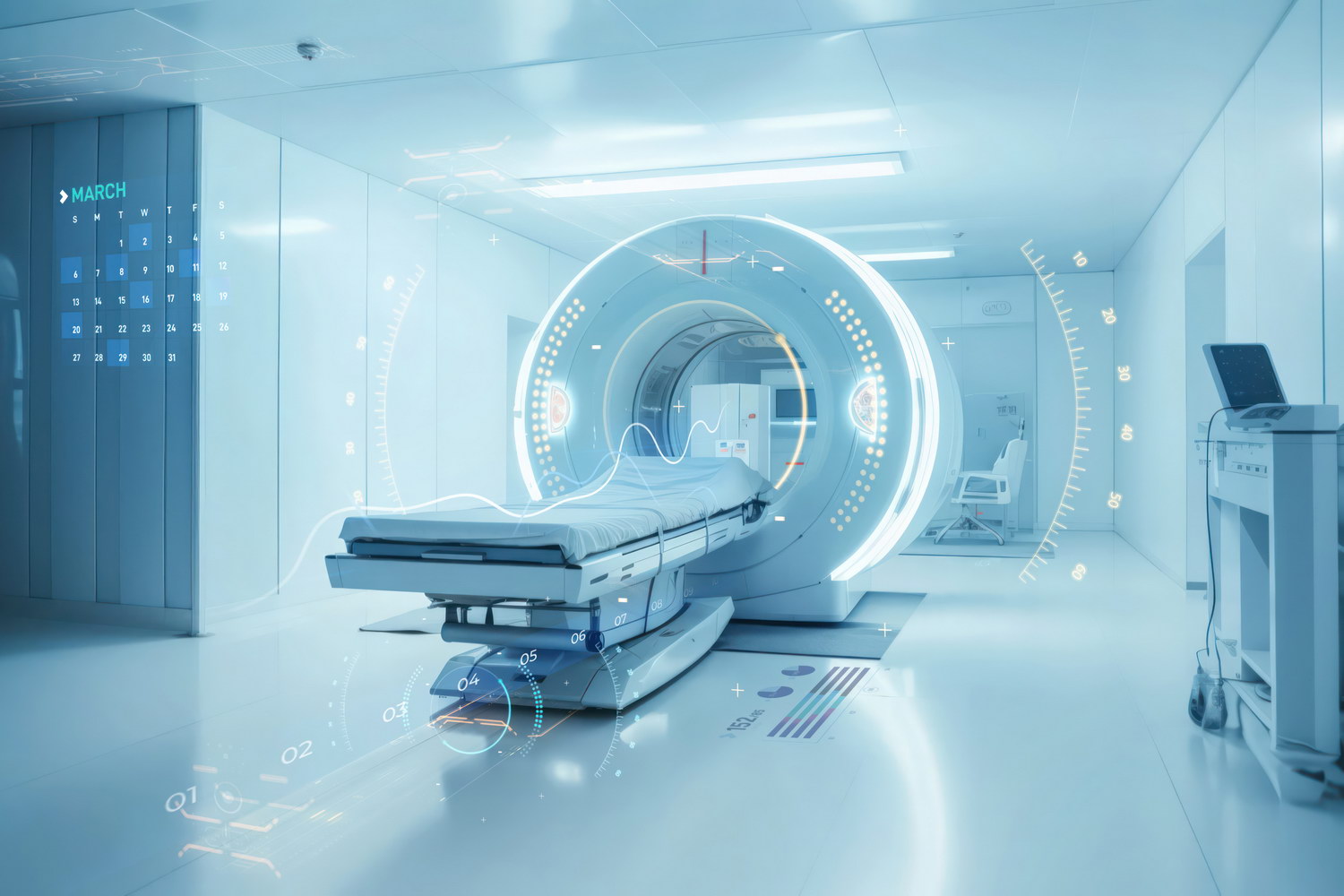 advanced mri or ct scan medical diagnosis machine at hospital la